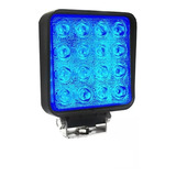 Faro Auxiliar Proyector 16 Led 48 W Luz Azul Spot