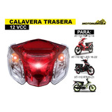 Calavera Trasera Con Led Mica 12vcc Para Italika At-110/ Xt