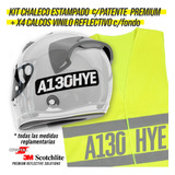 Pack Chaleco + Calco X4 Reflectivo Ley Reglam Moto Premium