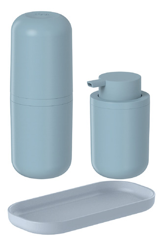 Kit Banheiro Lavabo Bancada 3 Peças Bold Ou Azul Glacial