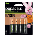 Pack Pila Recargable Duracell Aa (4 Unidades) 2500 Mah