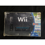 Consola Wii Negro + Cables + Controles + Caja + Juegos