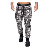 Pantalones Deportivos De Camuflaje Holgados Con Cordón Para