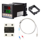 Kit Pirómetro Digital Rex-c100 Control De Temperatura Ssr25a