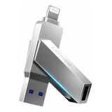 Lenovo-metal Usb Flash Drive, Pen Drive 2tb P/ iPhone 2 Em 1