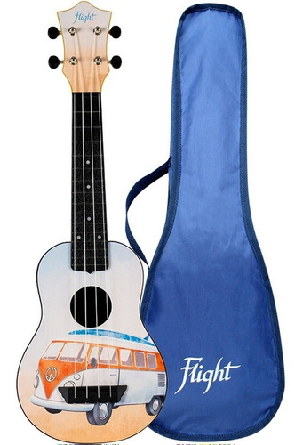 Flight Tus-25 Bus Ukulele Soprano Con Funda Envio Gratis