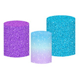 Set De Fundas De Tela Colores Simil Glitter Para Cilindros