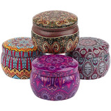 Pack De 12 Velas Perfumadas Diseño Mandala De 7.5cm