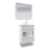 Vanitory Mueble De Baño Marmoreo Maral Blanco 50cm Colgante