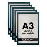 Moldura A4 5 Und. 4 Cores Foto Diploma Certificado Acetato