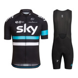 Sky Ciclismo Jersey Manga Corta Traje Bib Pantalones