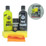 Kit Lava Auto Limpeza Automotiva Pretinho Silicone Gitanes