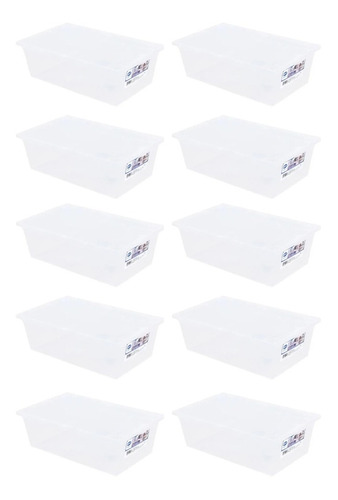 Pack 10 Cajas Organizadora 6 Lts 34x21x11cm Mybox | Wenco®