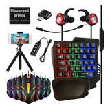 Kit Mobilador Gamer Para Celular Teclado Mouse Fone + Brinde