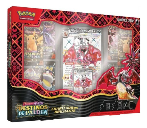 Box Pokémon Destinos De Paldea Charizard Ex Brilhante