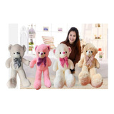 Peluche Oso Con Cinta En Cuello 70 Cms Grande Kawaii Oferta