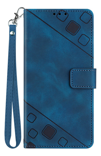 Capa Tipo Carteira Flip Em Relevo Para Huawei Honor X7a