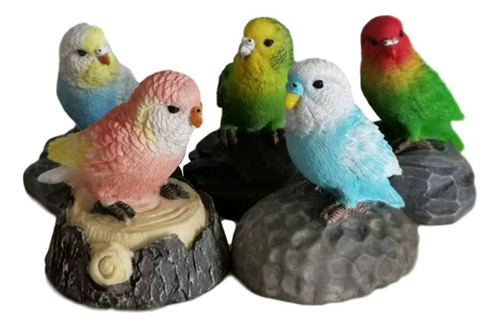 Jardín Pájaros Vívidos Decoraciones Estatua Escultura Al