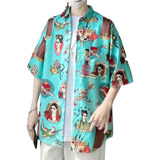 Camisa Hawaiana Con Estampado Floral Para Casual Hombre