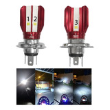 Lampada Farol Led H4 Moto E Carro Super Alcance Efeito Xenon