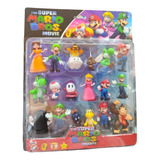 Juguete Set De Figuras Mario Bros Colección X18 Personajes