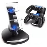 Base Cargador Soporte Dual Compatible Para Controles Ps4 