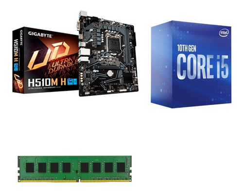 Kit Actualización Intel Core I5 10400 Gigabyt H510 Ram 8g Kt