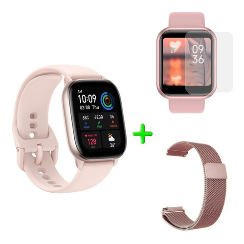 Smartwatch Amazfit Gts 4 Mini + Pelicula Hidrogel + Pulseira