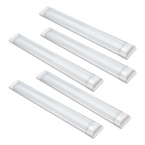 Kit 6 Luminárias Led Sobrepor 36w 6500k 120cm Calha