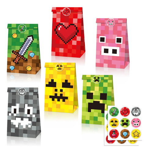 Bolsas De Dulces De Minecraft Fiesta Decoracion Cumpleaños