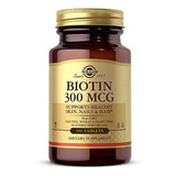 Solgar - Biotina 300 Mcg, 100 Comprimidos