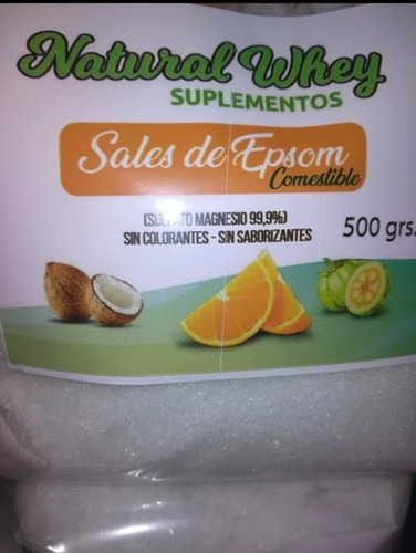 500 Grs. Sales De Epsom (sulfato Magnesio 99.9%) Comestible.