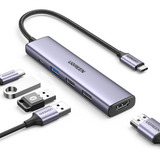 Ugreen Usb C Hub, 5 En 1 Adaptador Usb C Multipuerto Alumini