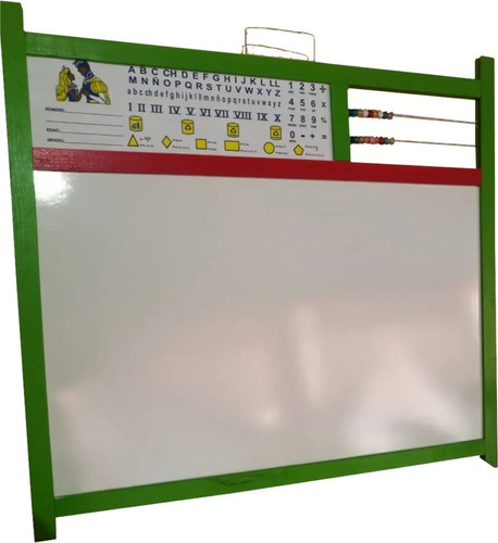 Pintarron Blanco Para Plumon Infantil De Madera 51x56cm. 