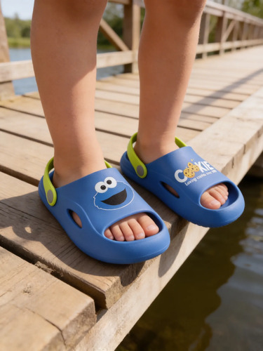 Sandalias Karsten-plaza Sésamo Color Rojo Y Azul Para Niño