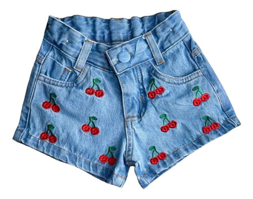 Short Jeans Infantil Menina Mini Diva Verao Blogueira Moda