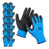 Acktra - Guantes De Trabajo Wg008 De Nailon Con Revestimient