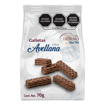 Galletas Rellenas Avellana 70g Del Horno Mac'ma Snack Crujiente | MercadoLibre