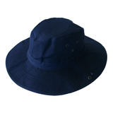 Sombrero Gorro De Ala - Color Azul - Tipo Australiano