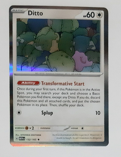 Carta Pokémon Tcg 151 Ditto Holo 032/165 