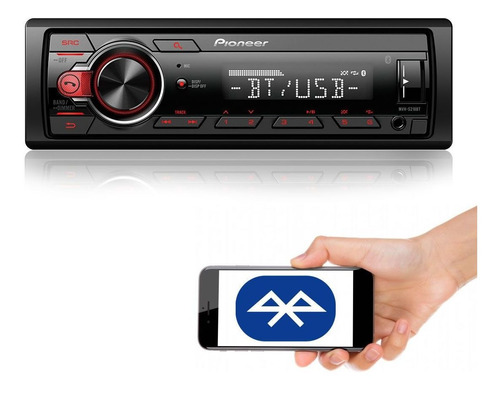 Rádio Pioneer Mvh-s218bt Bluetooth Usb Auxiliar