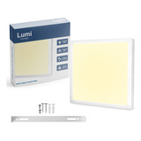 Kit 3 Plafon Painel Led Lumi Sobrepor Quadrado 18w Luz Branco Neutro 4500k Bivolt