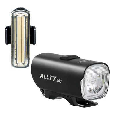 Combo Luces Bicicleta LED Magicshine ALLTY200 SEEMEE20 200lm Negra Resistente | Meses sin interés