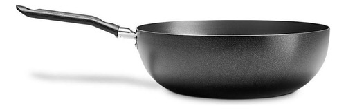 Frigideira Panela Antiaderente Wok Brinox 28cm Ebony Ñ Gruda Cor Preta