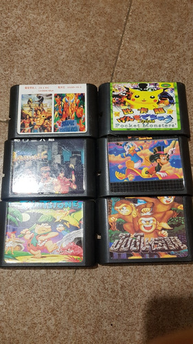 Cassete Sega Lote De 6 Juegos De Época 