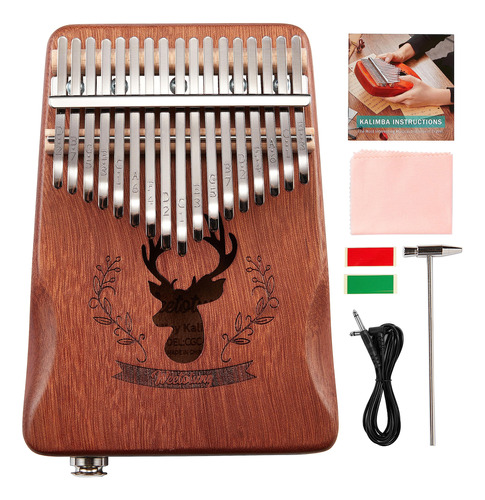 Piano De Pulgar Kalimba Electrico Profesional De 17 Teclas P