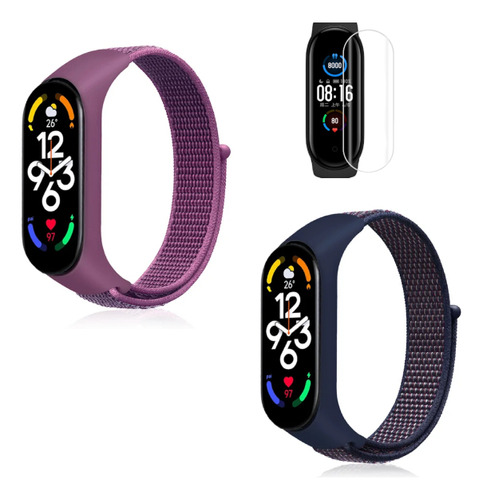 2 Correa Para Xiaomi Mi Band 7 6 5 4 3 Silicon Y Nylon +mica