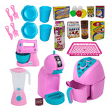 Cozinha Brinquedo Moderna Eletrodomésticos Comidinhas 25pcs