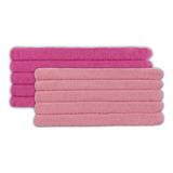 Kit Com 10pçs Toalhas De Salão De Beleza 70x45cm 100%algodão Cor 5 Rosa 5 Pink Liso