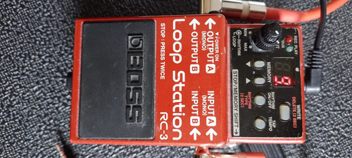 Pedal De Efecto Boss Loop Station Rc-3  Rojo